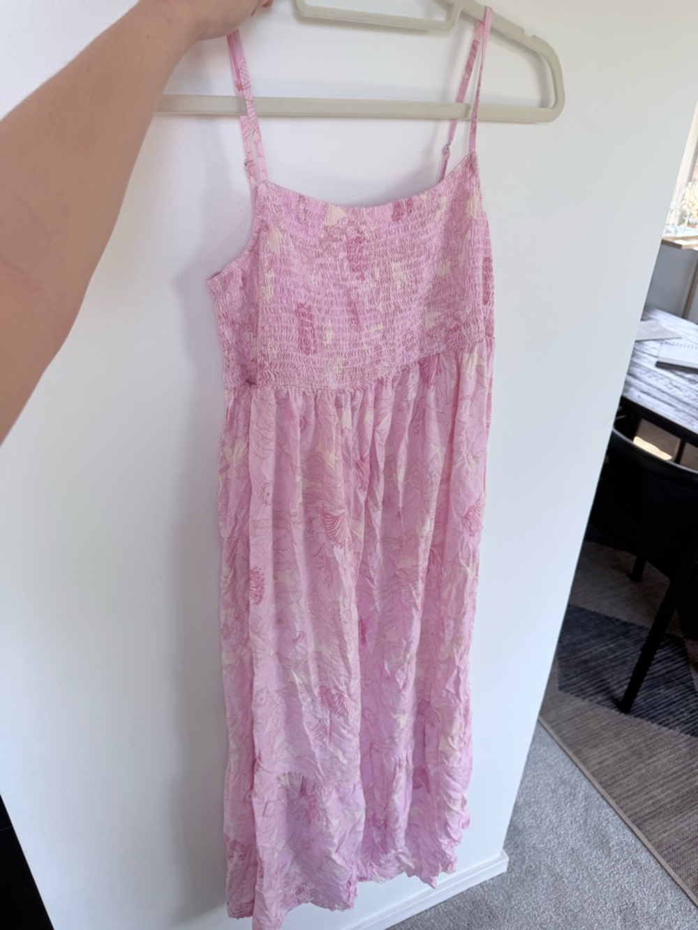 GAP Pink Floral Maxi Maternity Dress
